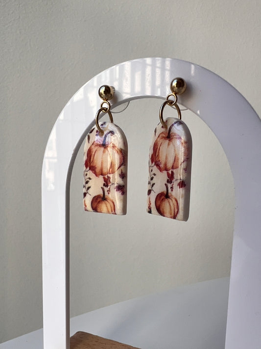 Earrings "Pumpkin garden"