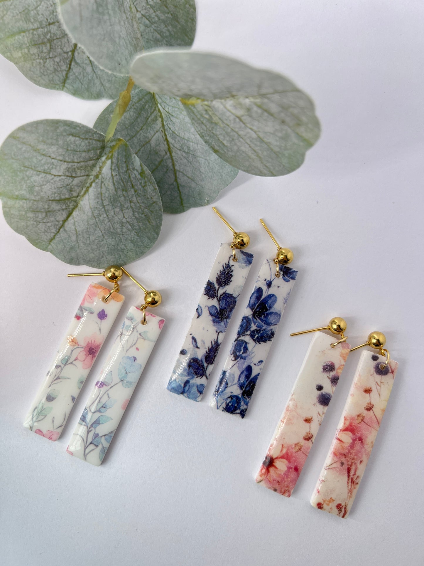 Pastel Flowers Earrings