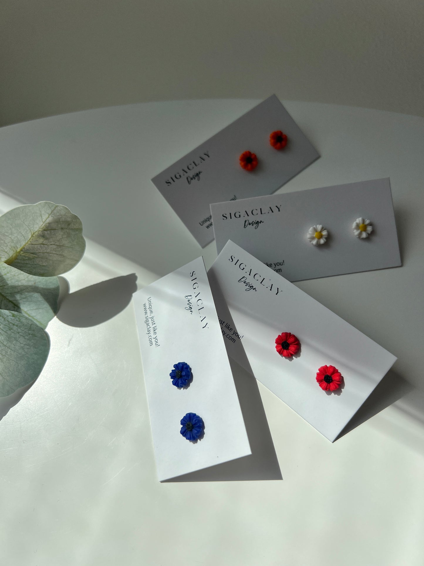 Dark Cornflowers Mini Earrings
