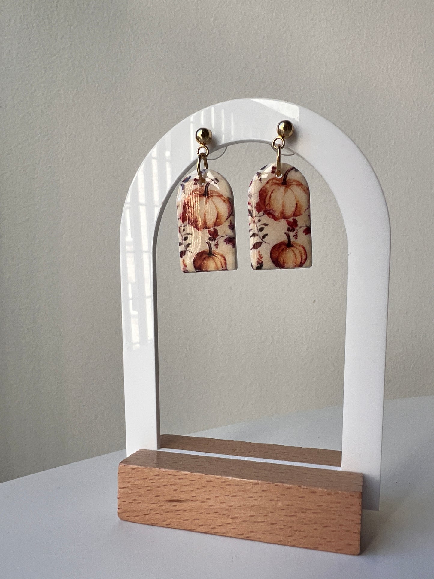 Earrings "Pumpkin garden"