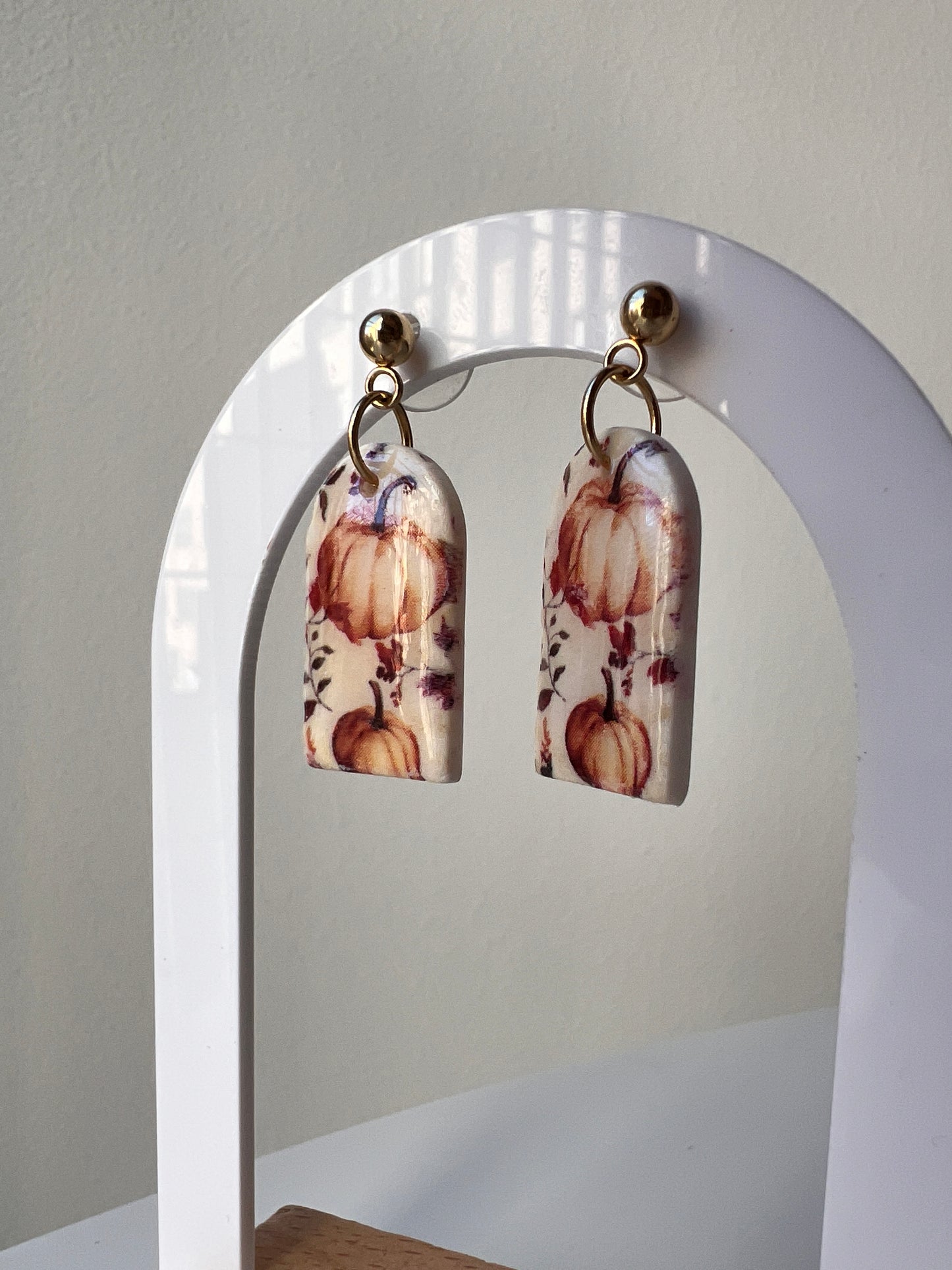 Earrings "Pumpkin garden"