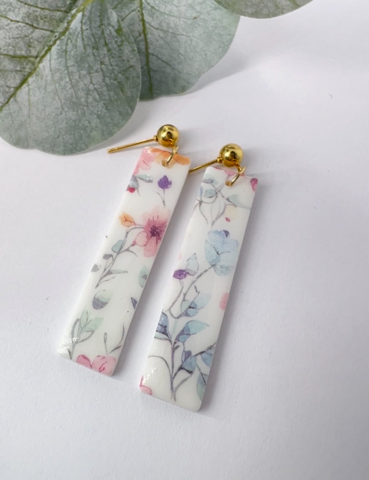 Pastel Flowers Earrings